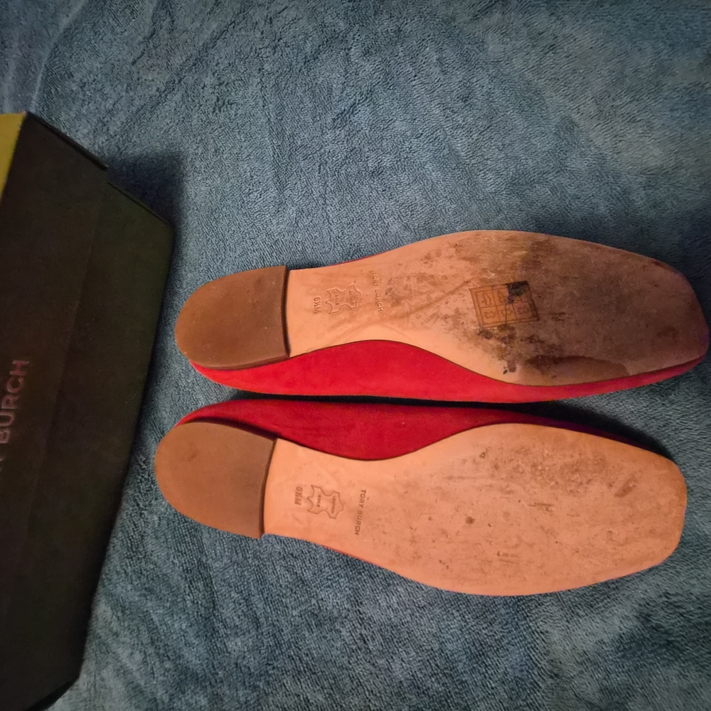 Tory Burch Red Ballet Flats Sz 6.5